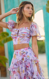 Sherri Hill 56024 Lilac Print