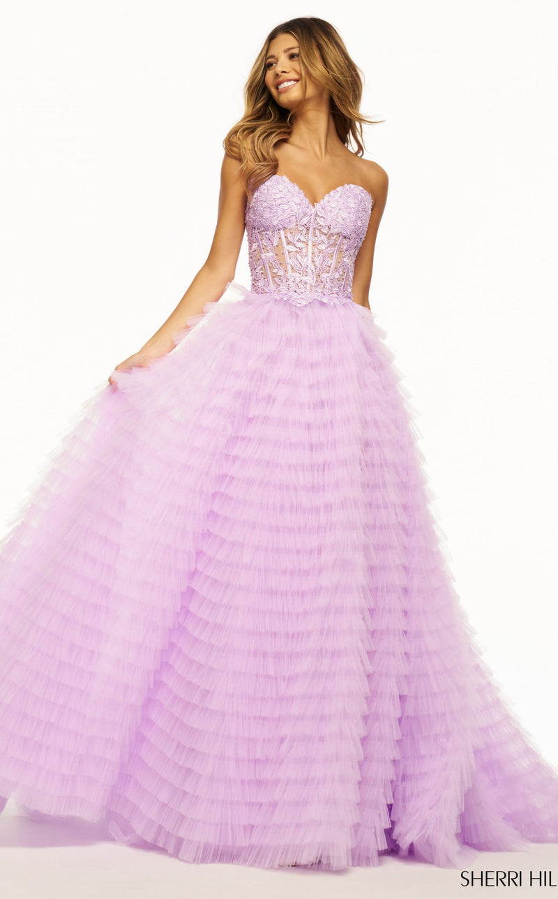 Sherri Hill 56042 Women's Formal Evening & Wedding Guest Dress - Blush | NewYorkDress Sherri Hill 56042 Women's Formal Evening & Wedding Guest Dress - Blush | NewYorkDress