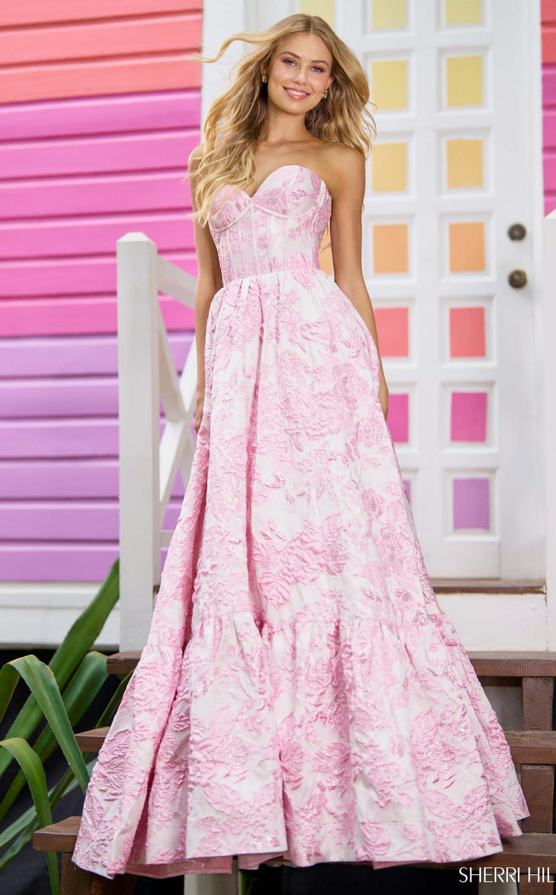 pink prom dress sherri hill Sherri Hill 56055 Women's Formal Evening & Wedding Guest Dress - Pink