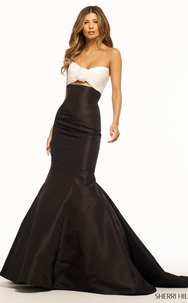 Sherri Hill 56058 Ivory/Black