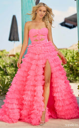 Sherri Hill 56067 Neon Pink