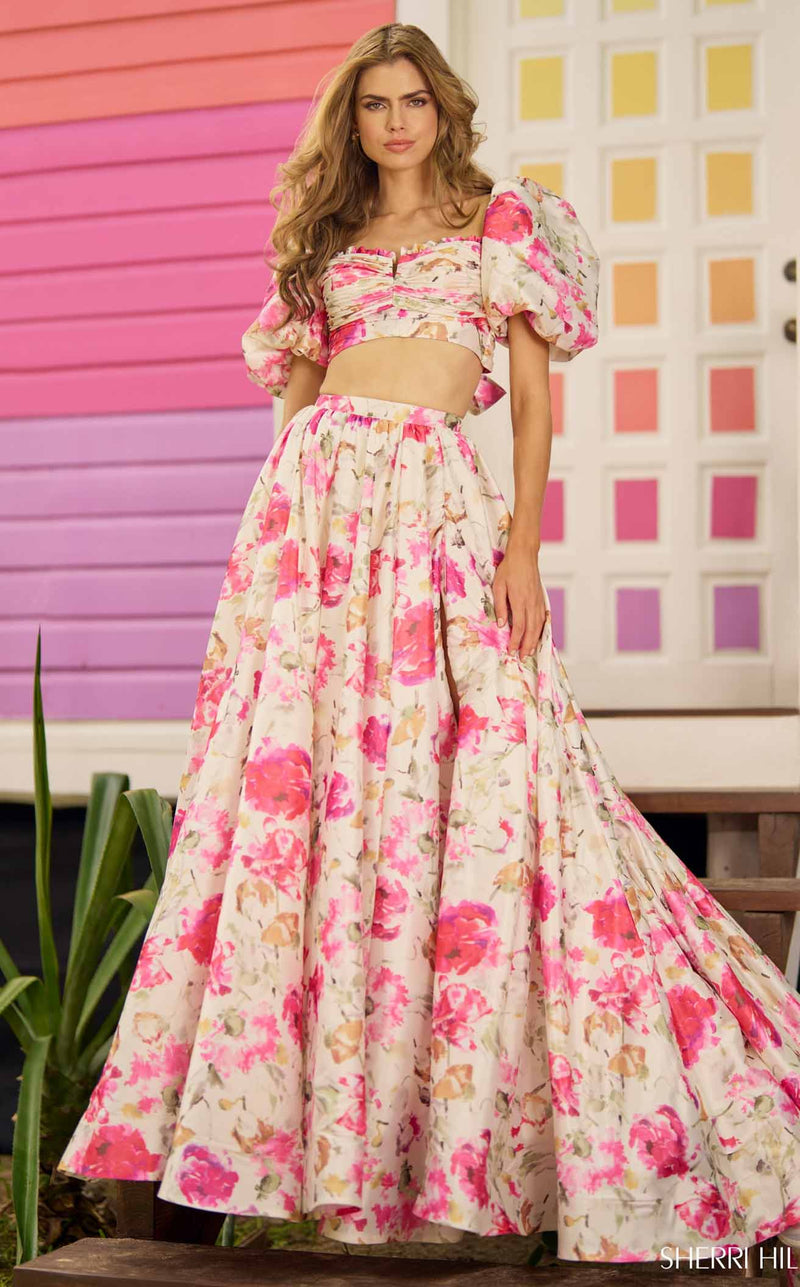 Sherri Hill 56082 Yellow Pink