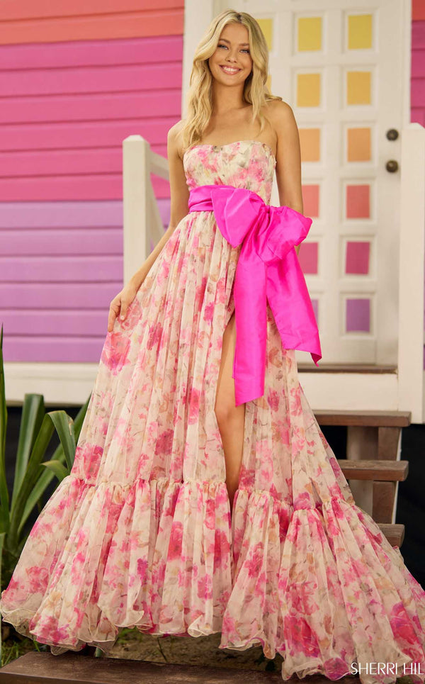 Sherri Hill 56110 Hot Pink/Yellow