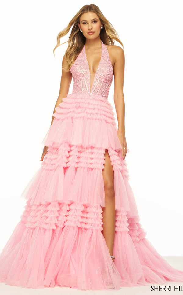 Sherri Hill 56206 Hot Pink