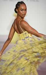 Sherri Hill 56279 Yellow Print