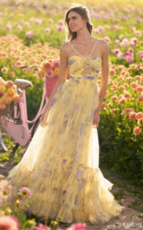 Sherri Hill 56279 Yellow Print