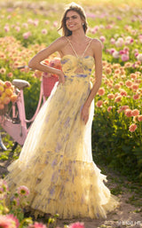 Sherri Hill 56279 Yellow Print