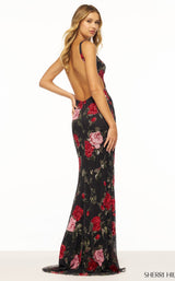 Sherri Hill 56301 Black/Red Print