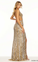 Sherri Hill 56316 Nude-Silver-Gold