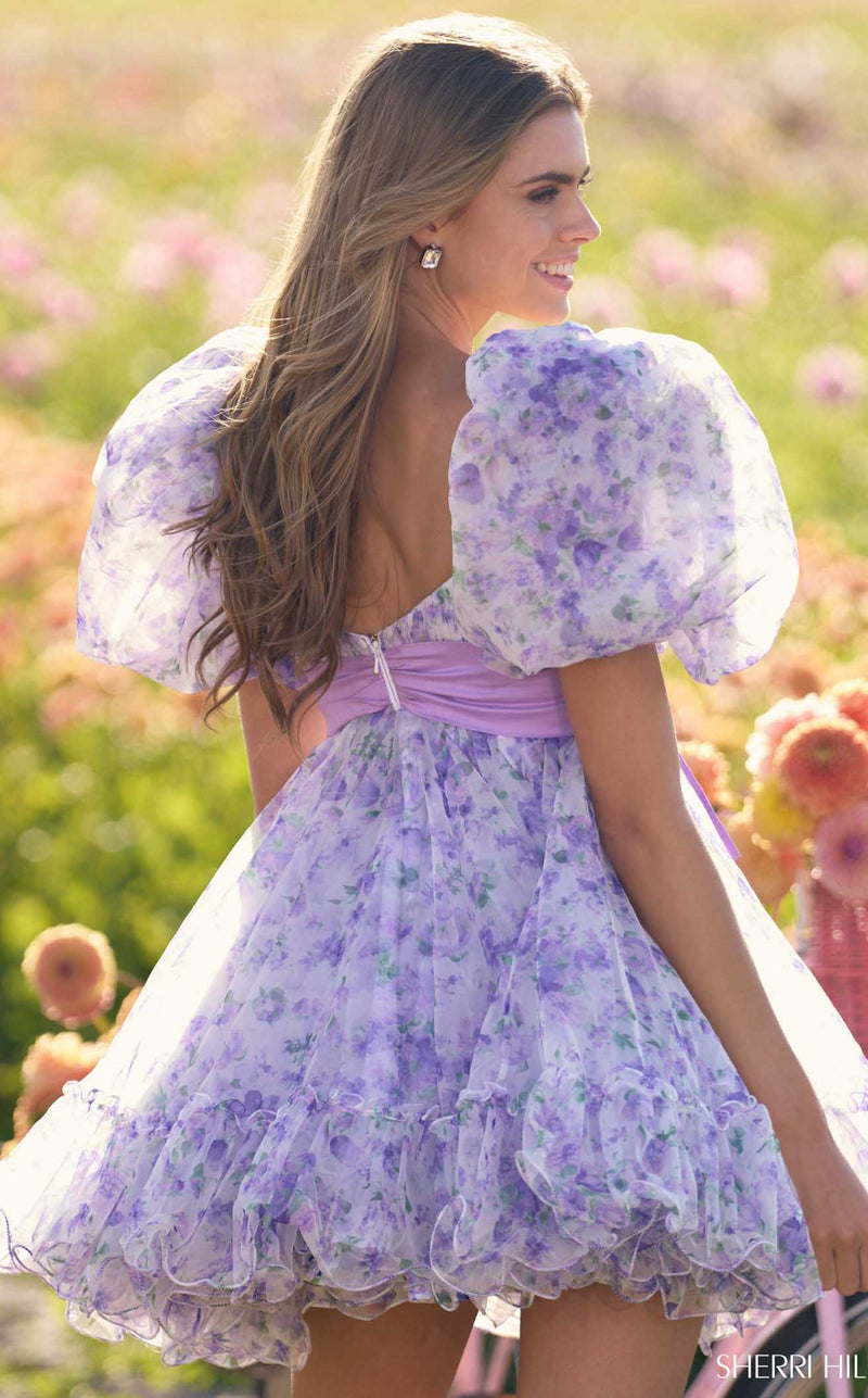 Sherri Hill 56383 Lilac Print