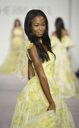 Sherri Hill 56389 Yellow Print