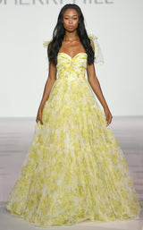 Sherri Hill 56389 Yellow Print