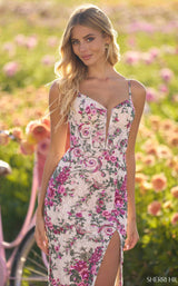 Sherri Hill 56392 Ivory/Fuchsia