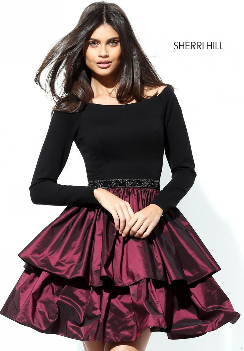 Sherri Hill 50641 Black/Wine