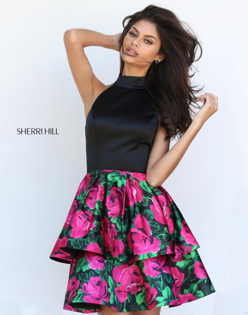 Sherri Hill 50721 Black/Fuchsia