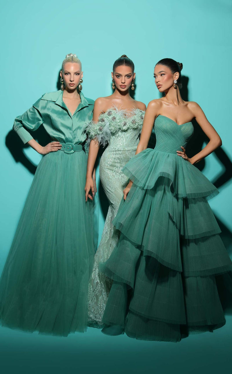 tarik ediz green dress Tarik Ediz 98200