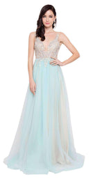 Terani 1811P5206 Blue-Nude