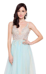 Terani 1811P5206 Blue-Nude