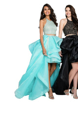 Terani 1811P5703 Black-Nude/Aqua Nude