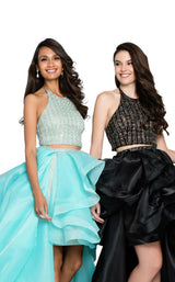 Terani 1811P5703 Black-Nude/Aqua Nude