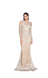 Terani 1813E6727 Silver-Nude-Crystal