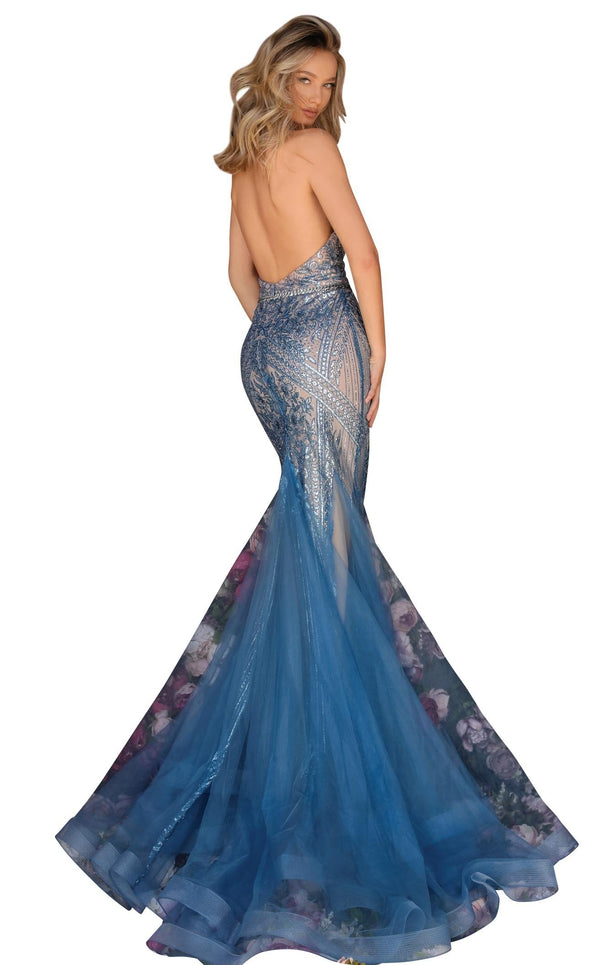 Clarisse 8128 Marine-Blue-Nude