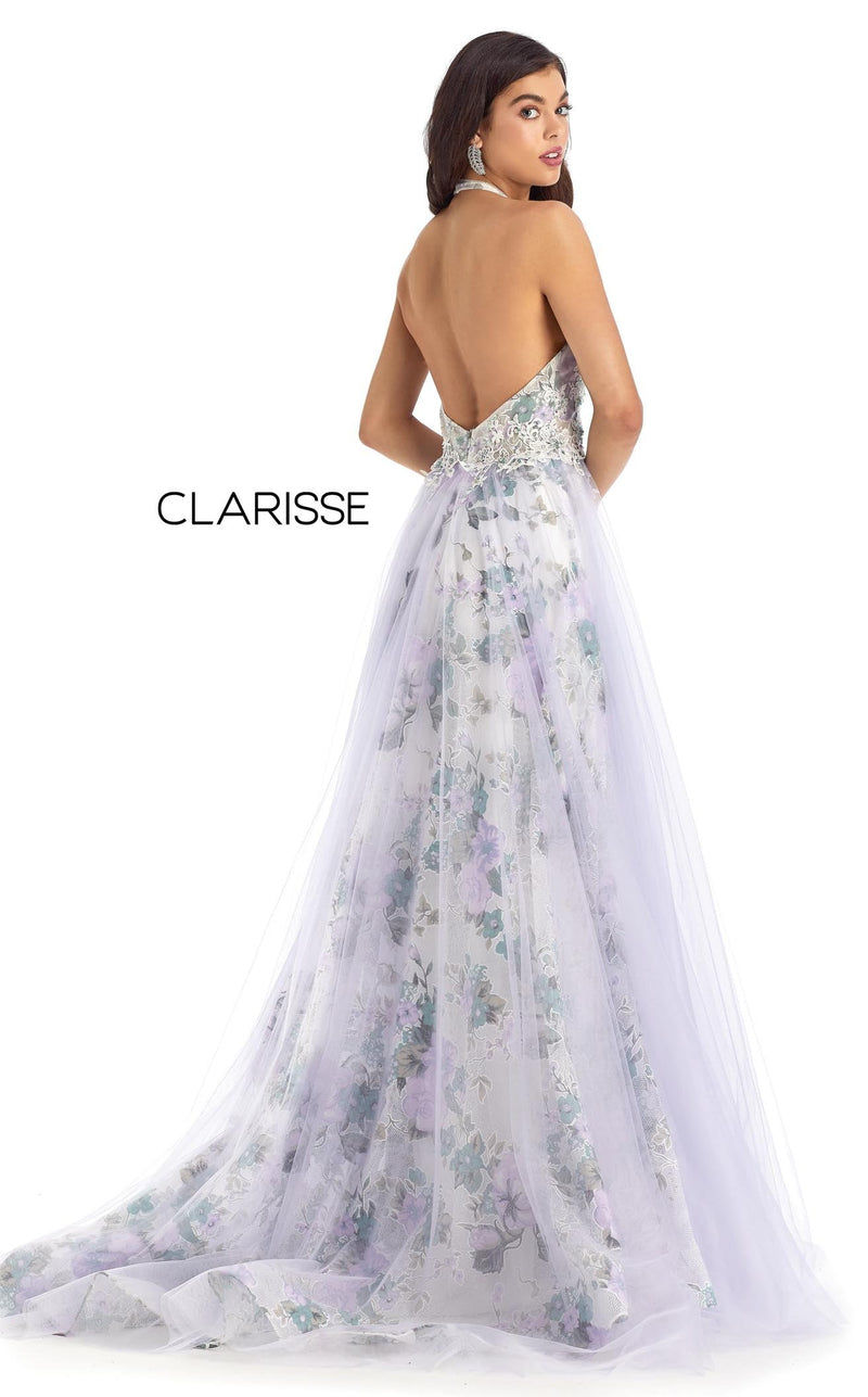 Clarisse 8205 Ivory-Lilac-Print