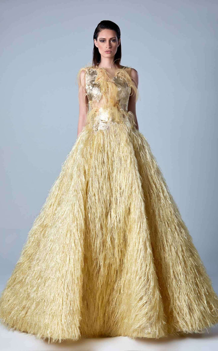Edward Arsouni Couture FW0437 Yellow