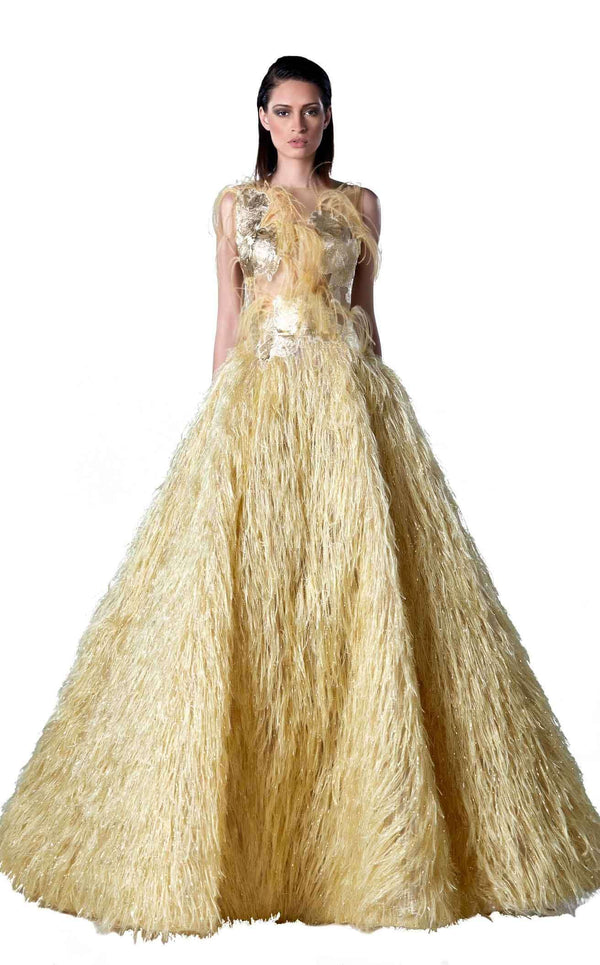 Edward Arsouni Couture FW0437 Yellow