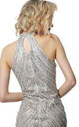 Jovani 3834 Nude/Silver