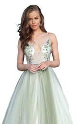 Jovani 66352 Olive Off White
