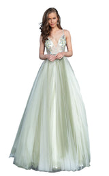 Jovani 66352 Olive Off White