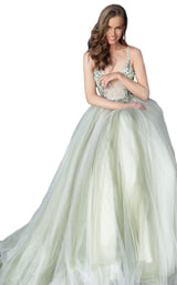 Jovani 66352 Olive Off White