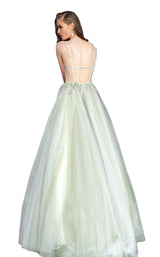 Jovani 66352 Olive Off White