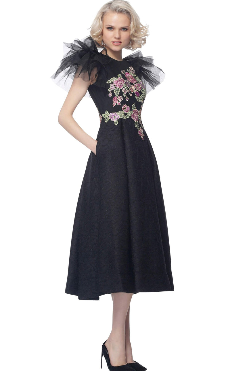Jovani 66417 Black Multi