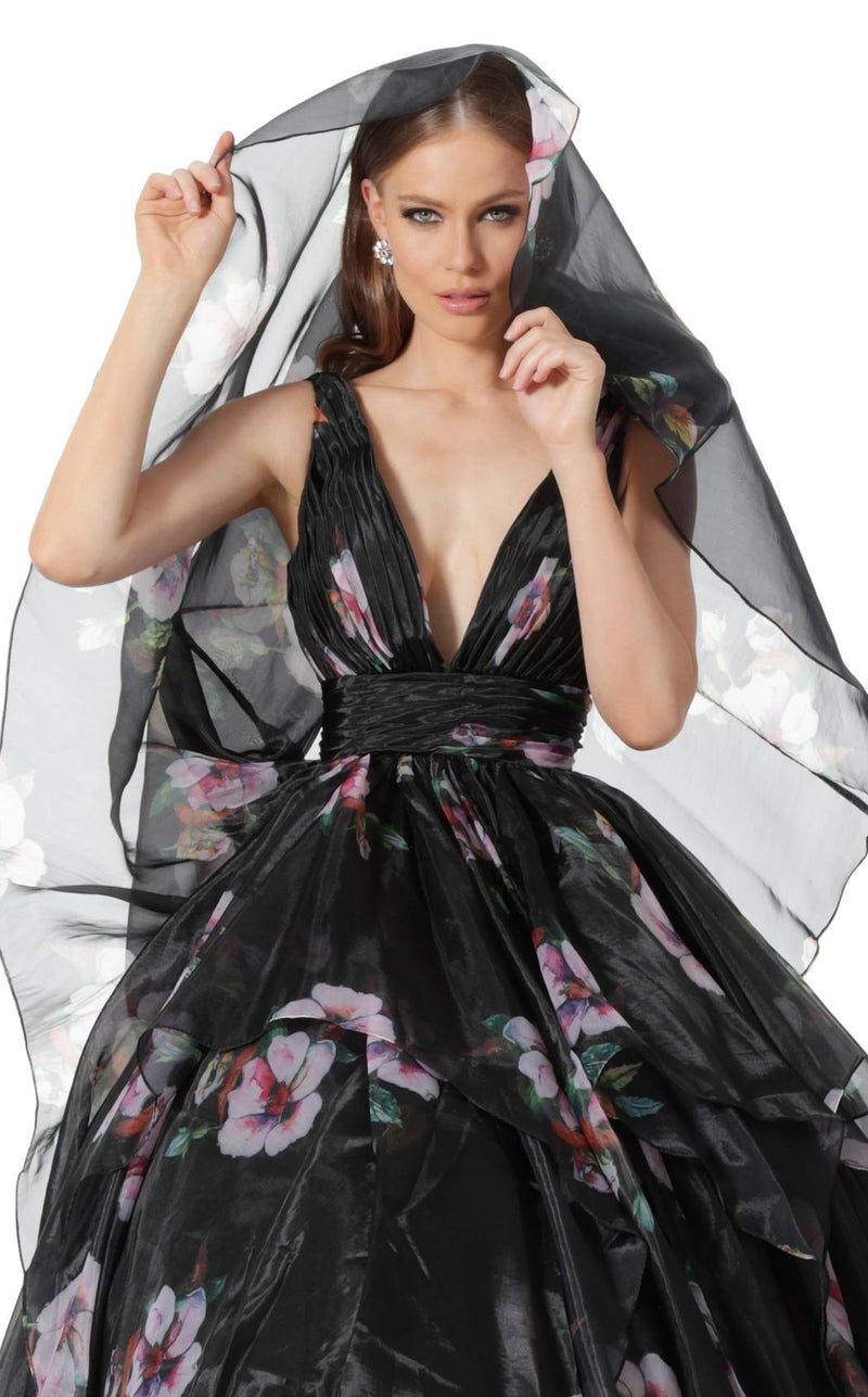 Jovani 67114 Black Print