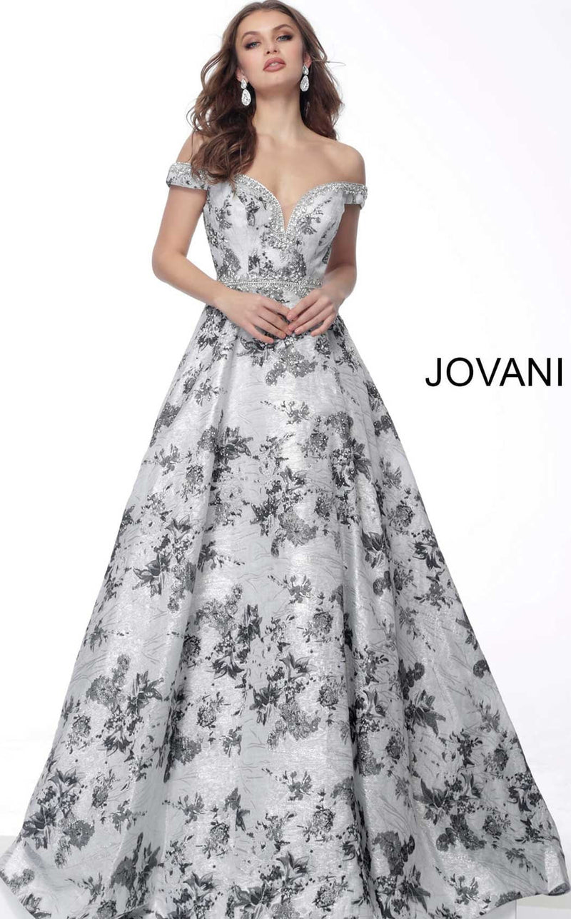 Jovani 67218 Grey