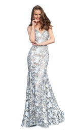 Jovani 67330 Silver/Nude