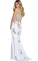 Jovani 50613 Off-White-Multi