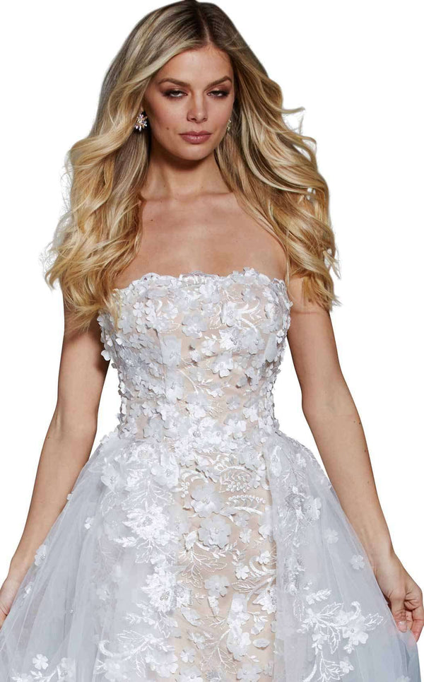 Jovani 55616 Off White/Nude