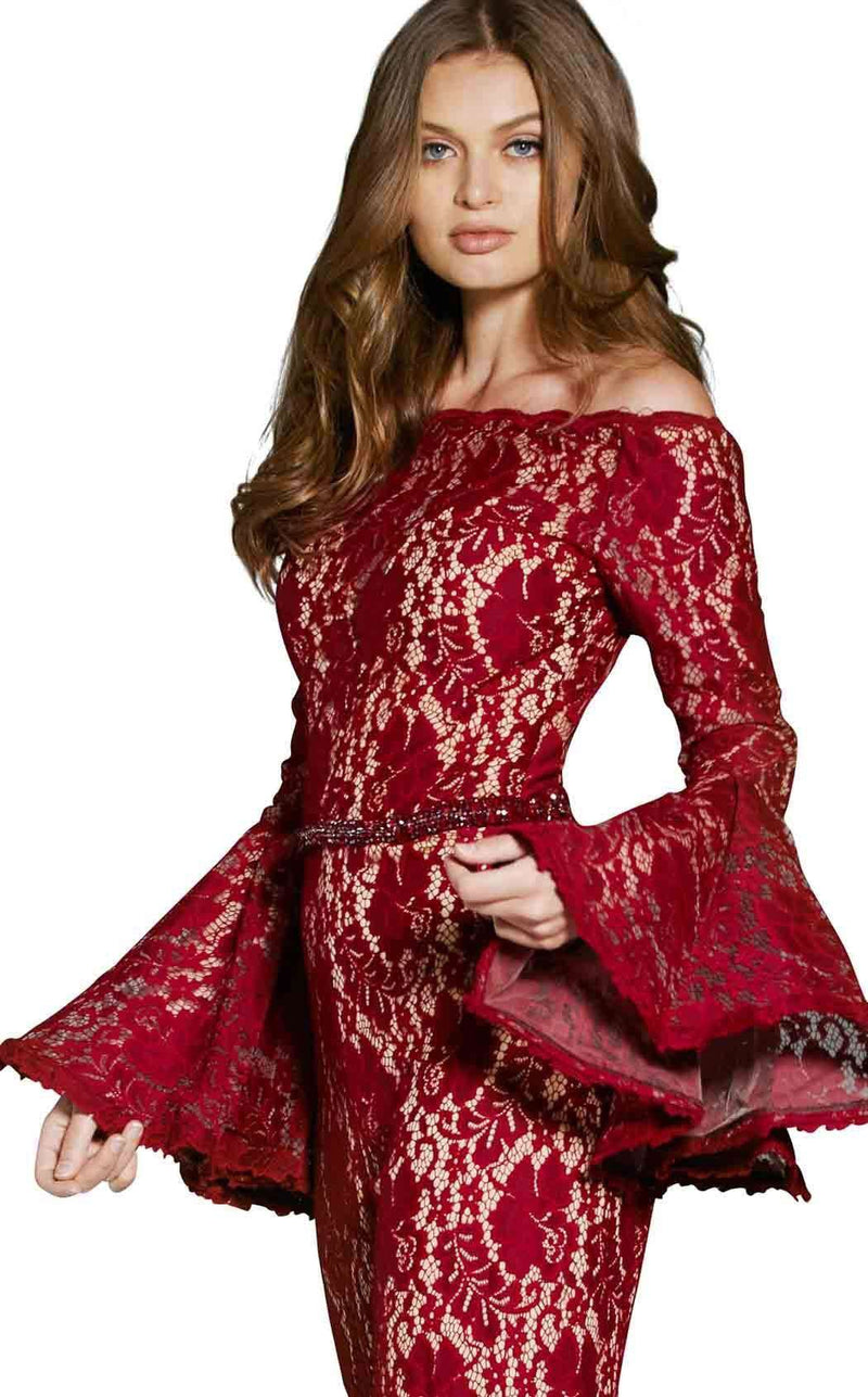 Jovani 57203 Burgundy
