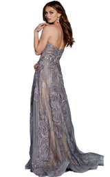 Jovani 57790BG Charcoal/Nude