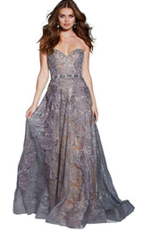 Jovani 57790BG Charcoal/Nude