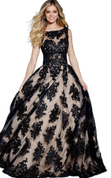 Jovani 57821 Black-Nude