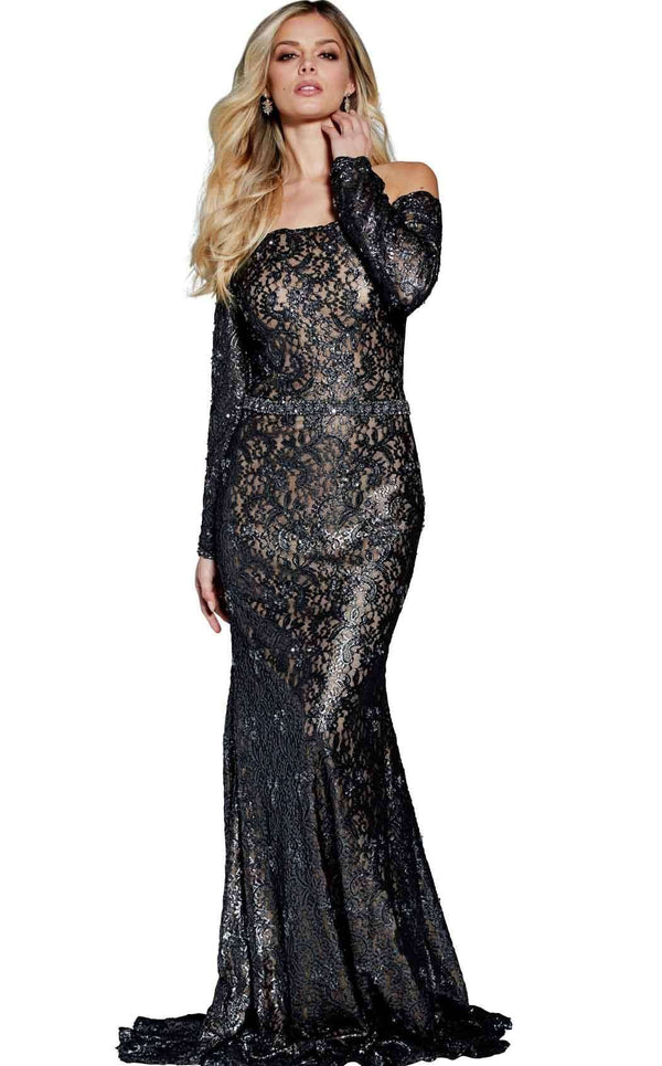 Jovani 57890 Black-Nude