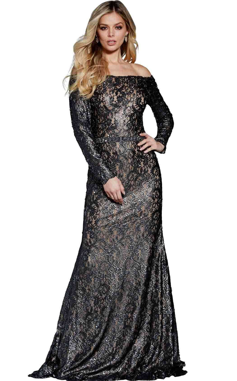 Jovani 57890 Black-Nude