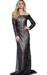 Jovani 57890 Black-Nude