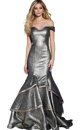 Jovani 59100 Taupe/Black