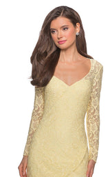 La Femme 28232 Dress Pale Yellow