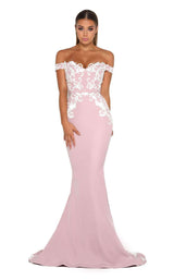 Portia and Scarlett Levan Gown Mauve-Ivory